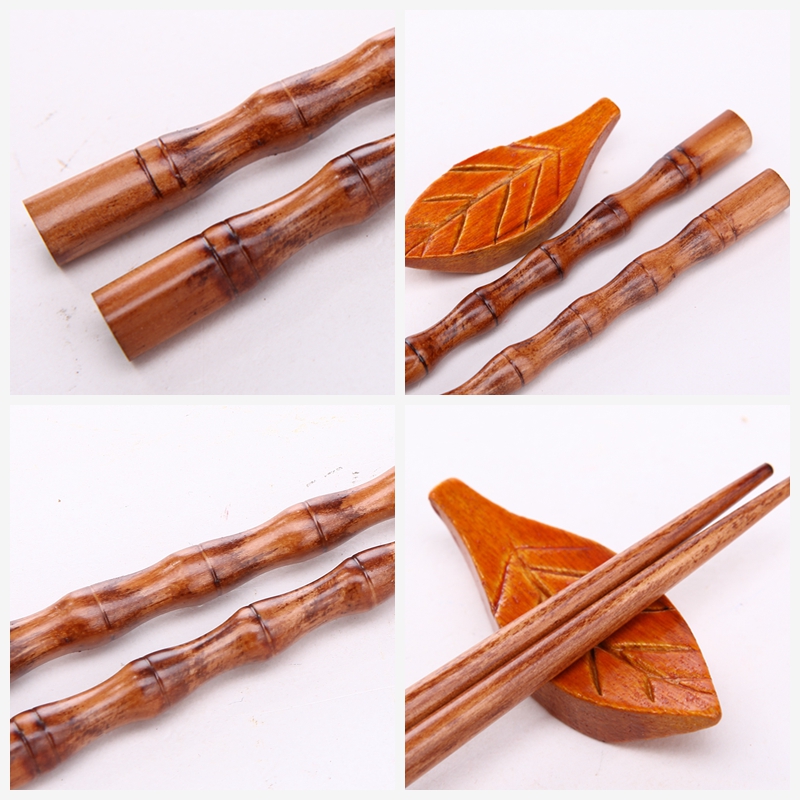 High grade log chopsticks 2 pairs of natural health and high grade gift Y2-0054