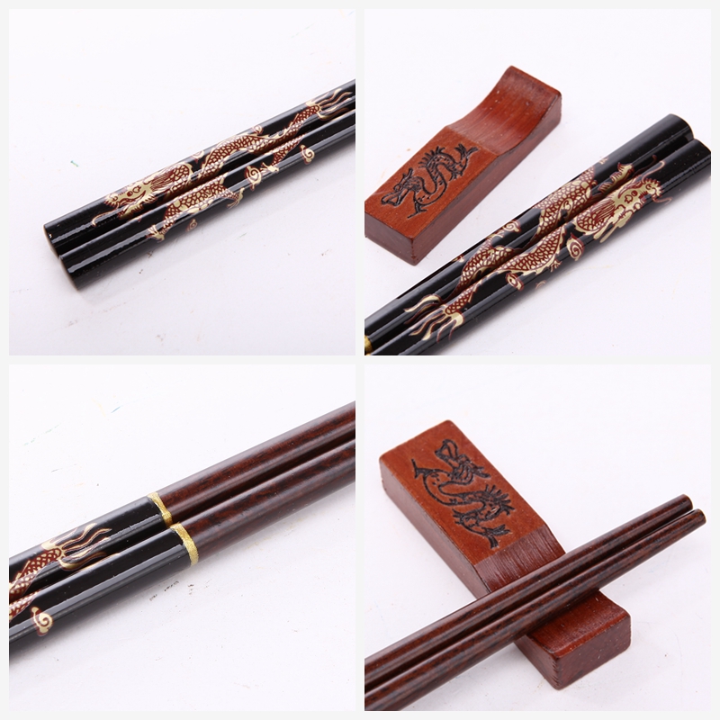 High grade gift chopsticks ancient dragon printing ancient clothes 6 double flip Y6-0204