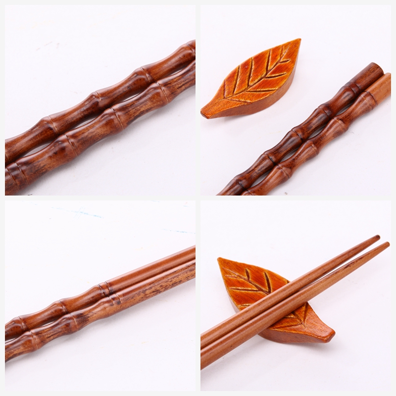 Upscale gift chopsticks, ancient costume, archaize round bamboo cheongsam printing 6 double flip Y6-0193