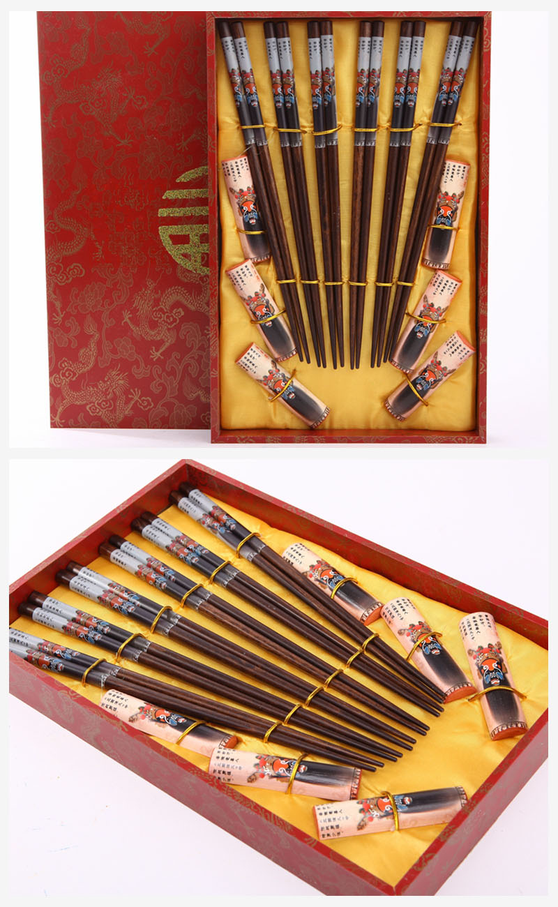 High-end gift chopsticks face printing 6 double flip Y6-0182