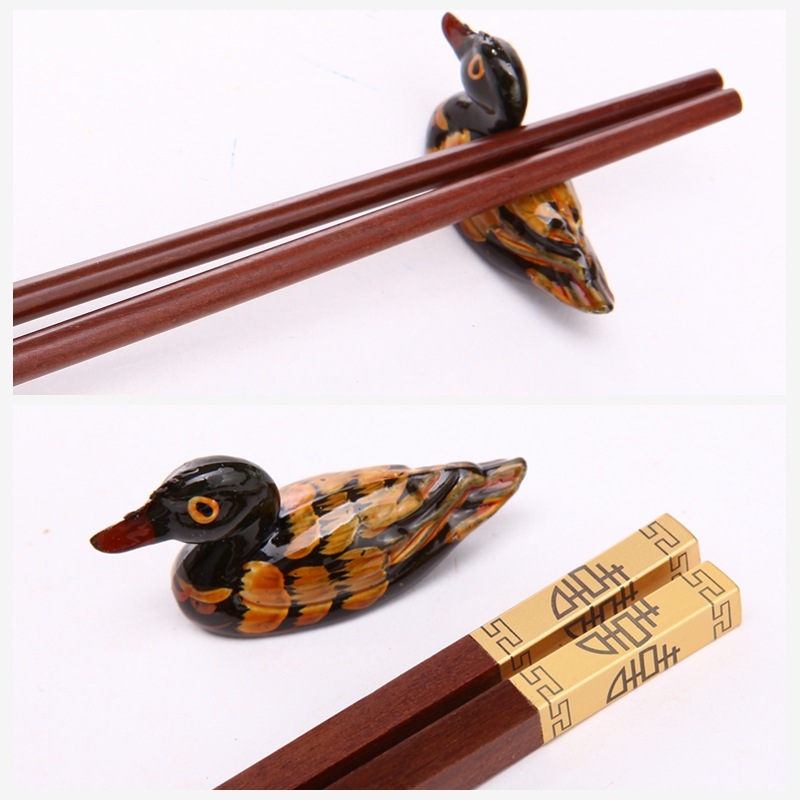 High-end gift chopsticks golden Double Happiness printing 2 double flip J2-008 Costume4