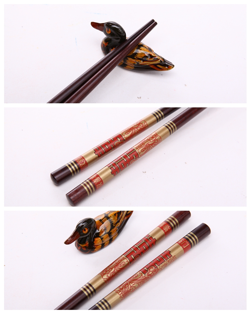 High grade log chopsticks 2 pairs of natural health and high grade gift Y2-0163
