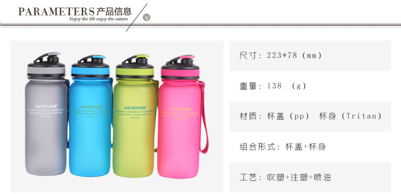 650ML series of colorful kettle cover space Cup environmental health trend SQC-650.01KDL-P1