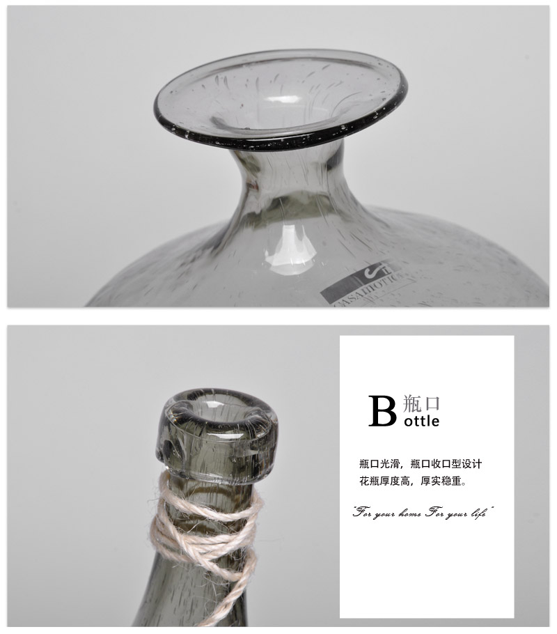 European fashion home soft wear accessories rice white material base bubble vase 13A204-2064