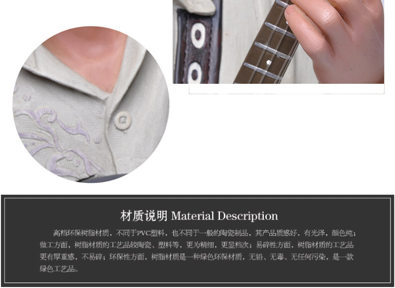 European music modern fashion decoration sculpture resin bar KTV decorated creative arts and crafts guitar ZP-8055