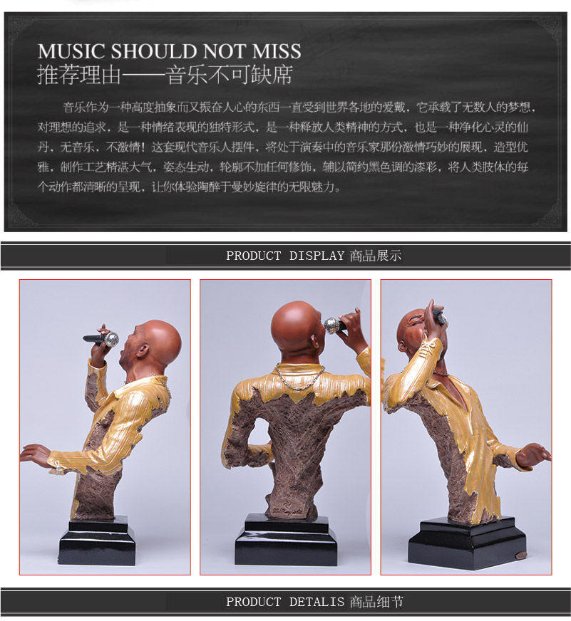 American jazz club Figure Decoration cafe singer decoration business gifts gifts ZP-7073