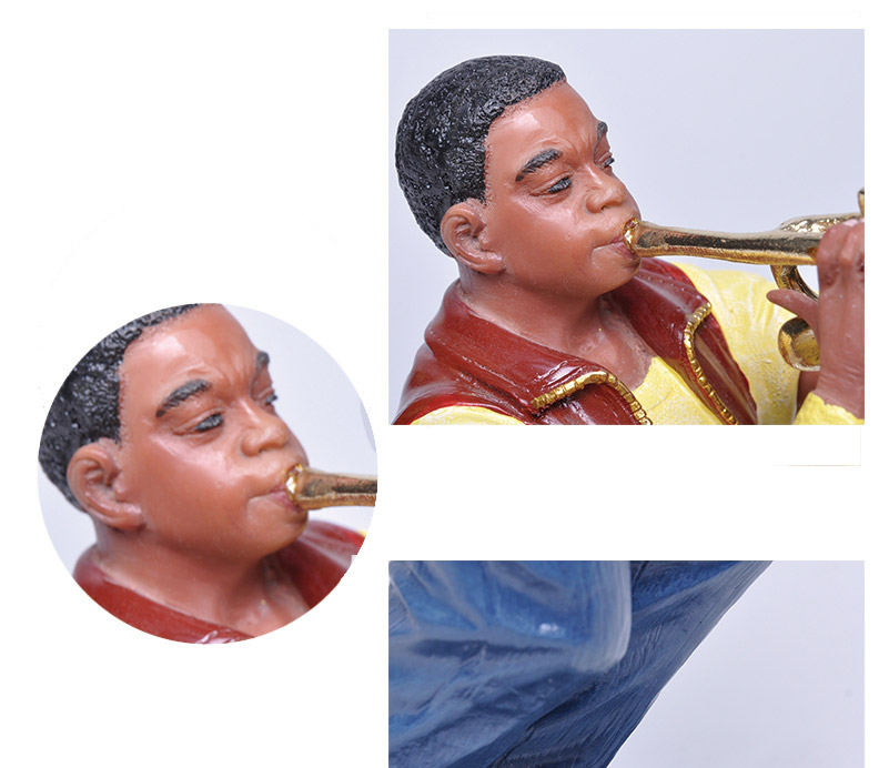 The trumpet music creative body resin sculpture figure ornaments decorated American country bar decoration crafts ZP-6084