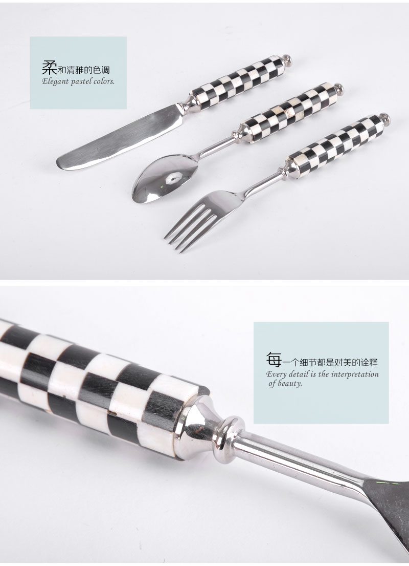 Genuine high-grade imported UH-FT2200 stainless steel handle + bone knife and Spoon Set luxury tableware spoon knife and fork three piece 140504392