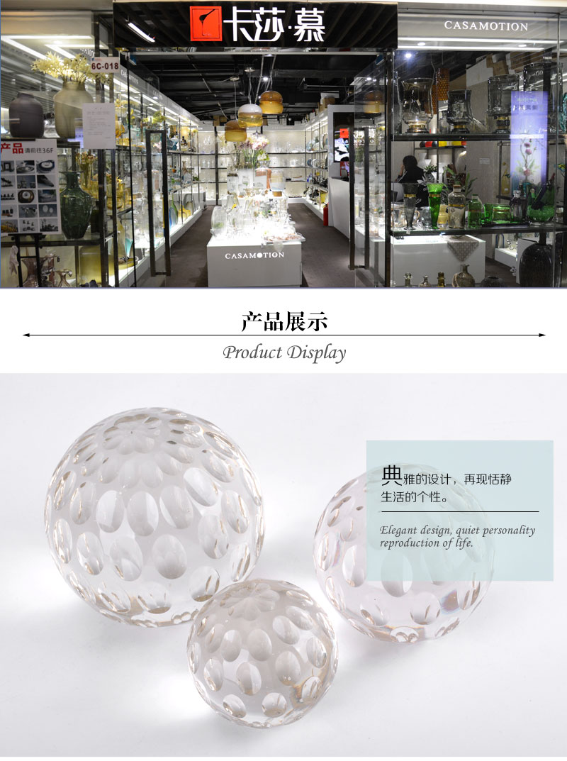 The import of high-grade glass ball Home Furnishing decorative decoration 10046252-BLQ-S1