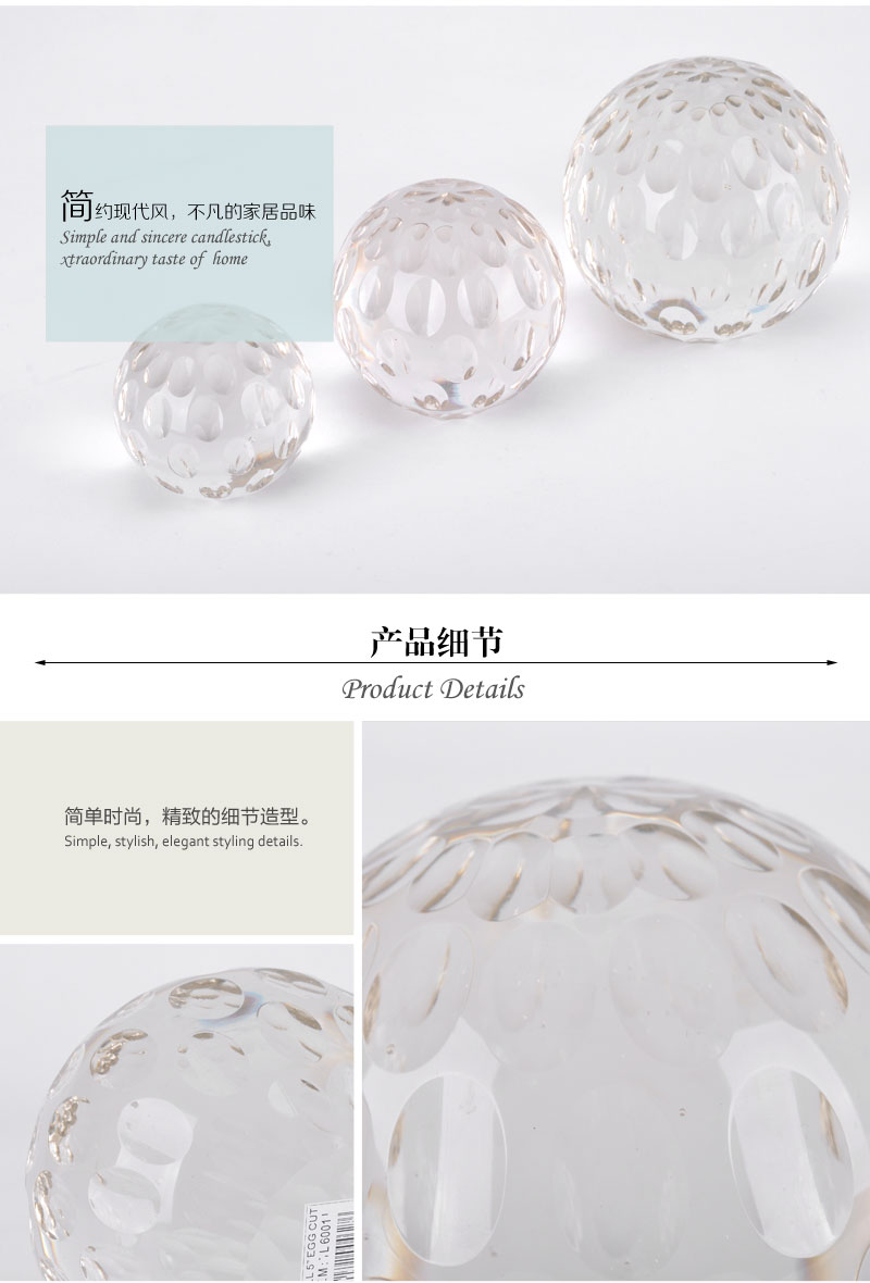 The import of high-grade glass ball Home Furnishing decorative decoration 10046252-BLQ-S3