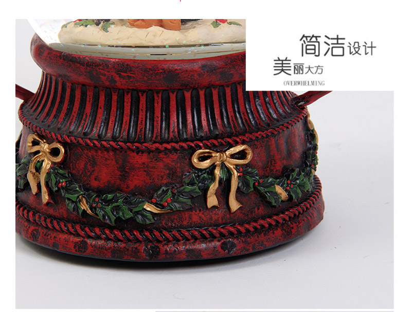 Antique European Style Lantern Santa crystal ball music box creative birthday gift (excluding wooden fee) MG-0944
