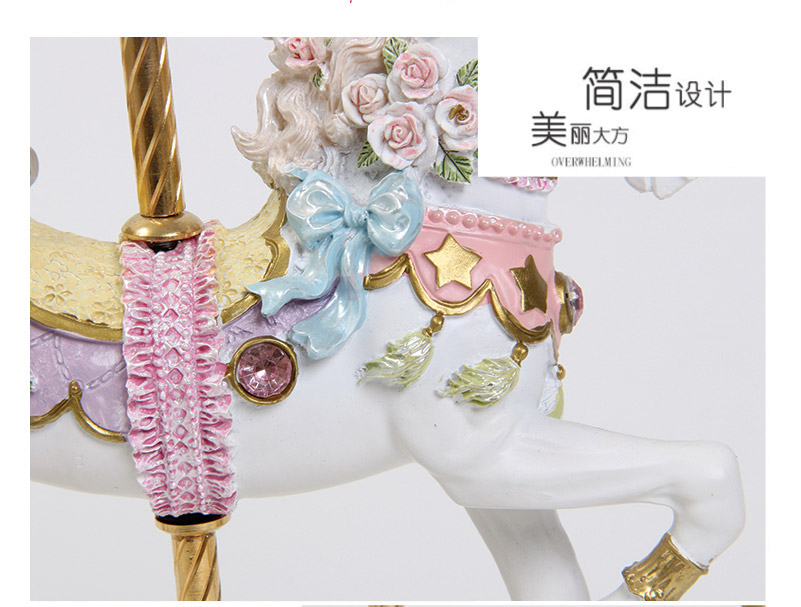 The bouquet Horse Music Box Music Box creative gift horse tilting music box (excluding wooden fee) MP-425B4