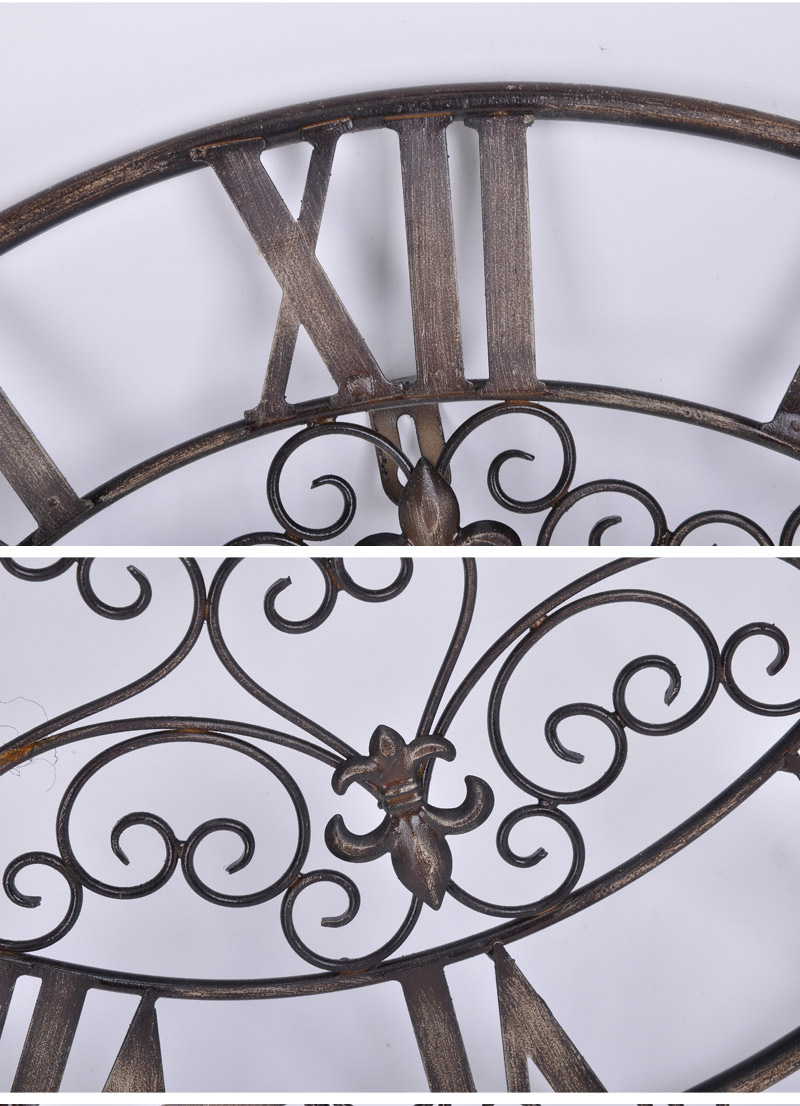 Large European retro iron creative personality to do the old clock bar dining room Home Furnishing decorative wall clock ZWY19034