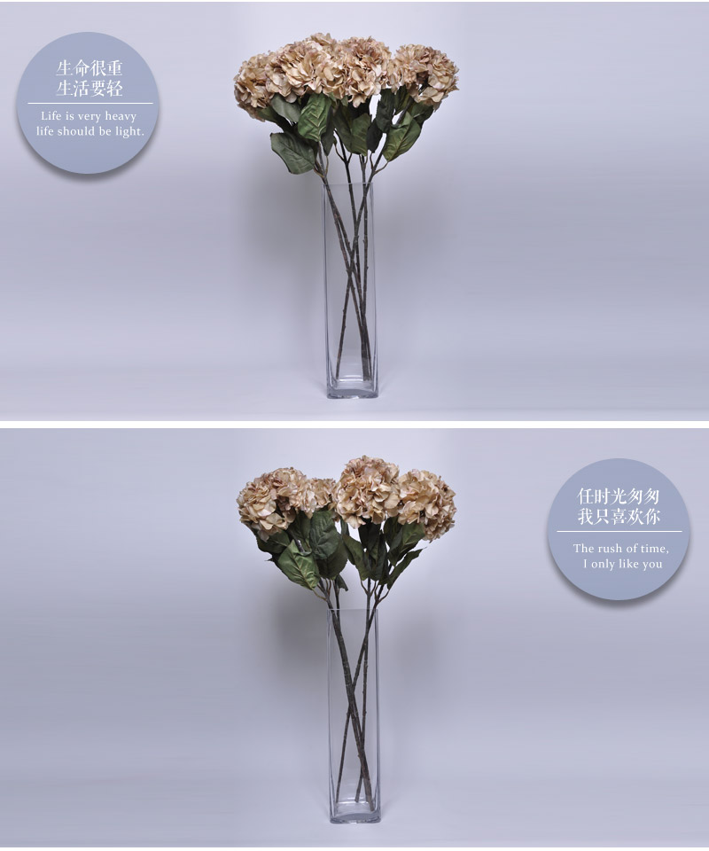 Simulation of large Korean silk flowers floor entrance table hydrangea flower Hydrangea European photography props wedding arrangement JZT-10002-CPG3