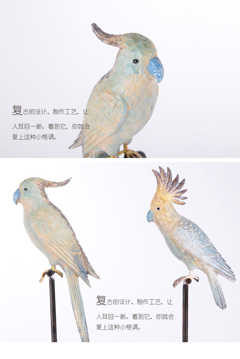 The Nordic minimalist style with parrot bird ornaments crafts decorative rod Home Furnishing gifts 1120385-G30, 1120387-G303