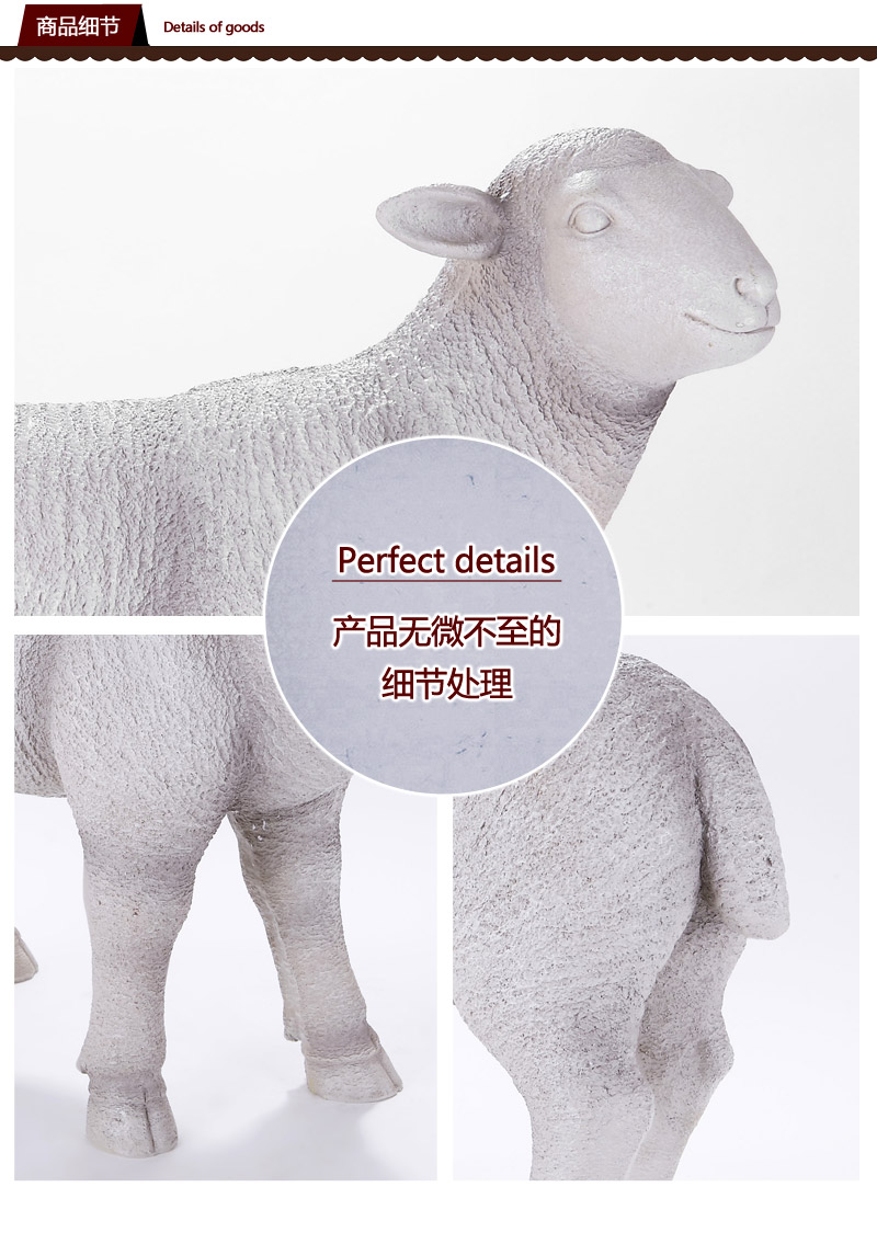Creative jewelry ornaments sheep Home Furnishing simulation sheep living room TV cabinet decoration crafts decoration 60127153