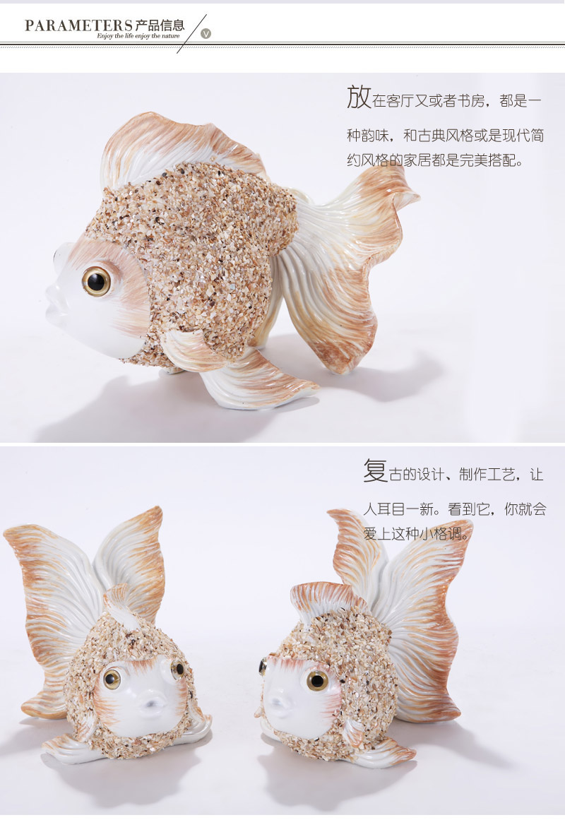 European modern resin handicrafts goldfish office housewarming gift Home Furnishing Hotel sample room 100075-K02 jewelry ornaments3