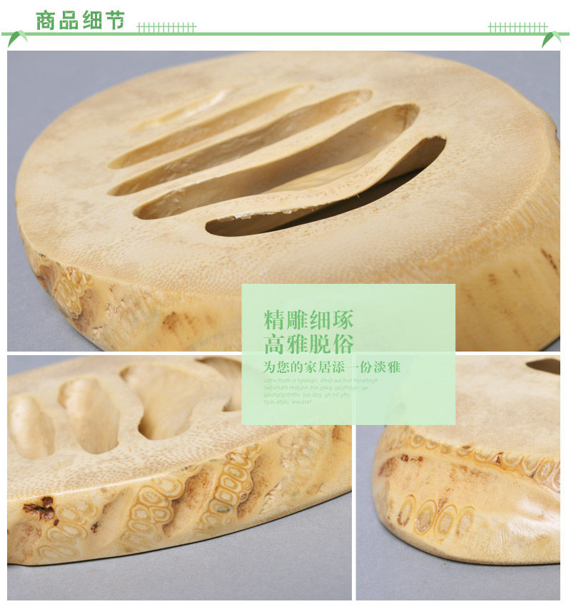 Classical / original ecological light yellow bamboo root mat ZG0065