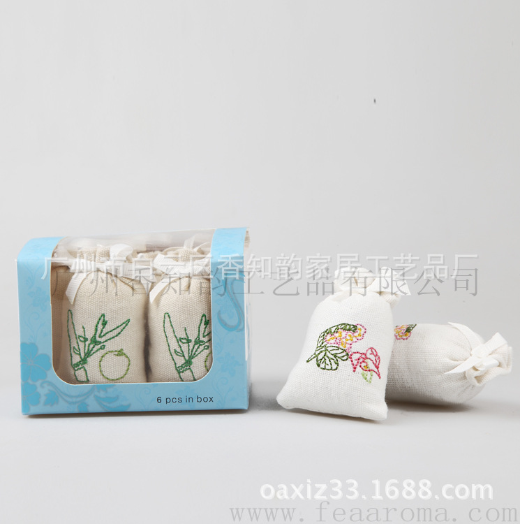 Linen bag / mini aromatherapy sachet / bag / wardrobe in addition to taste insect Aromatherapy Lavender sachet (1 box 6 Pack) EYUN-6692