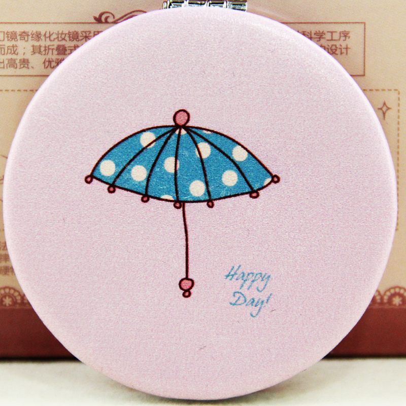 Fashionable and lovely with you with a Korean version of a portable metal mirror round mirror4