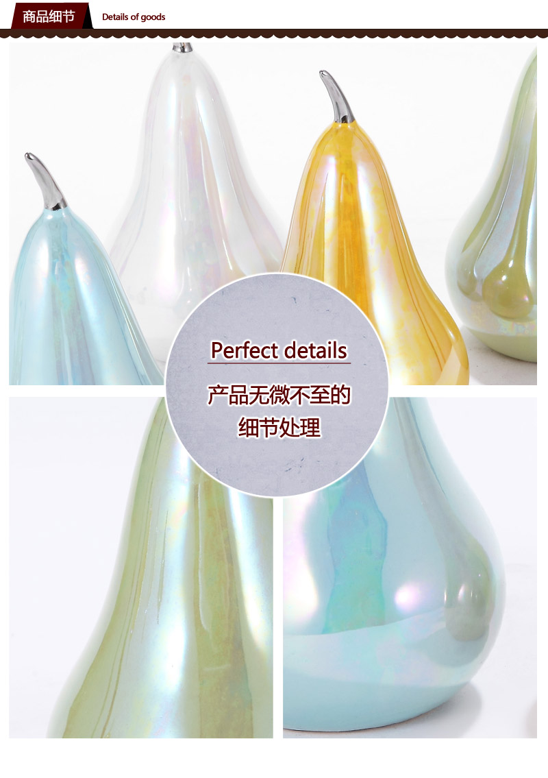 American country style high-grade resin fruit items window model room decoration crafts pear 9126056-T03-0543