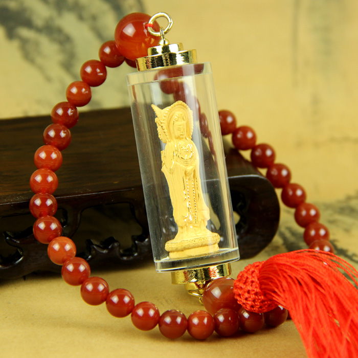 Manufacturers selling gilt decoration crafts crafts velvet satin golden business gifts gift will sell car supplies hanging jewelry three Guanyin1