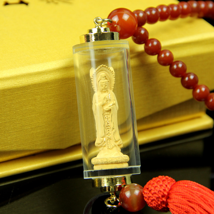 Manufacturers selling gilt decoration crafts crafts velvet satin golden business gifts gift will sell car supplies hanging jewelry three Guanyin2