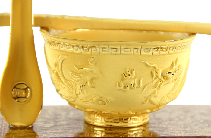 Manufacturers selling gilt decoration crafts crafts velvet satin golden business gifts gifts gifts and insurance marketing start Golden Bowl crafts2