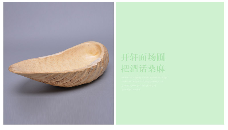 Pure natural bamboo bamboo shovel head home decoration plate containing candy tea fruit fruit basin ZG0014