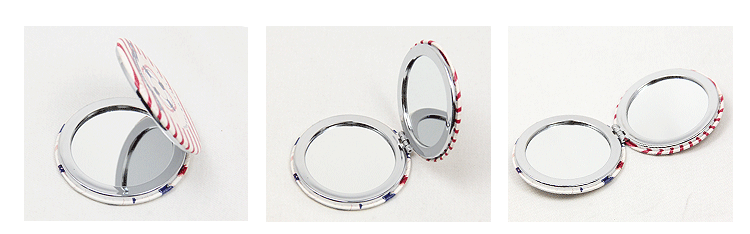 Customized wholesale metal unbroken double fold makeup small mirror Taobao seller woman gift gift5