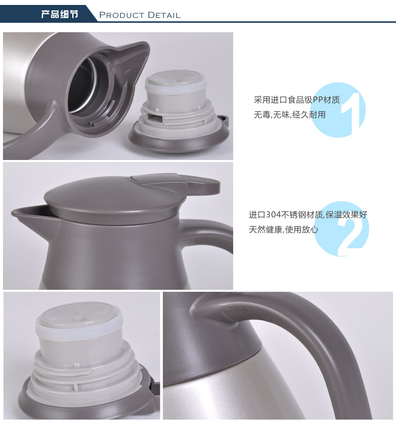 Special cabinet, 304 stainless steel, high vacuum kettle, Thermos Pot, hot water bottle 1L hot water bottle PJ-31065