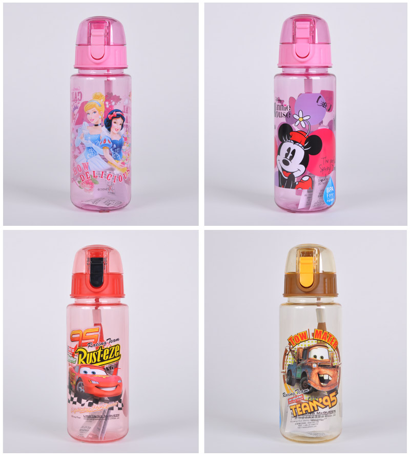 500ML Mickey sports water bottle portable plastic cup baby water kettle for summer leakproof cup 723T-TR4