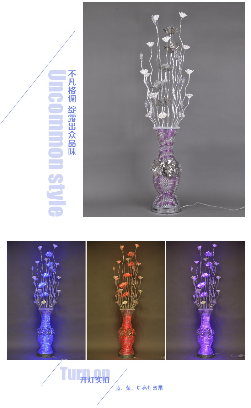 Modern aluminum line art lamp LED vase decorative setting lamp hand gift lamp YG-90624