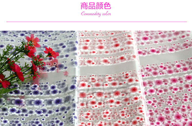 Flower transparent paper gift wrapping paper plum flower printing plastic paper wrapping flower shop material small flower glass paper christmas bag Apple paper3