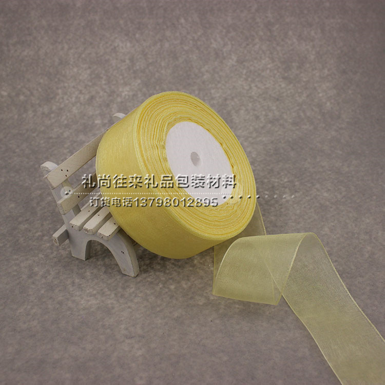 5cm wide transparent decorative ribbon ribbon organza ribbon gift bag hair ribbon ribbon wholesale volume 45 meters with flowers packaged DIY ribbon Christmas decoration shop29