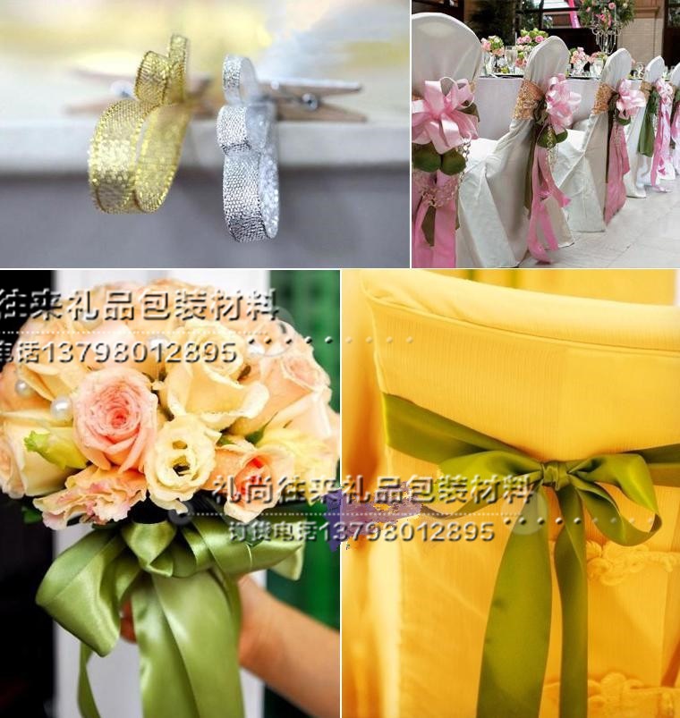 5cm wide ribbon ribbon ribbon accessories packaging gift ribbon Wedding Chair with ribbon butterfly festoons volume J229