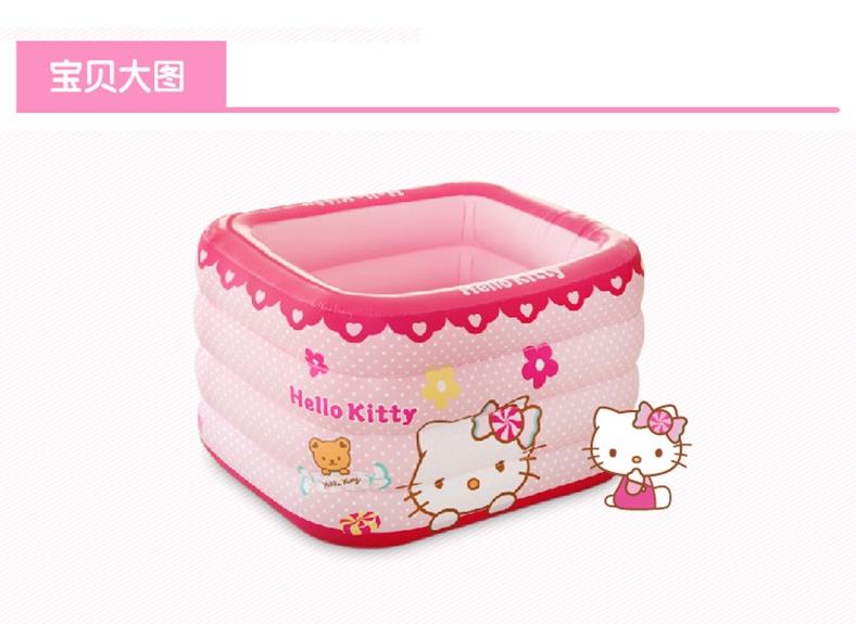 Hello Kitty baby swimming pool family four layer square pool baby baby pool baby swimming bucket3