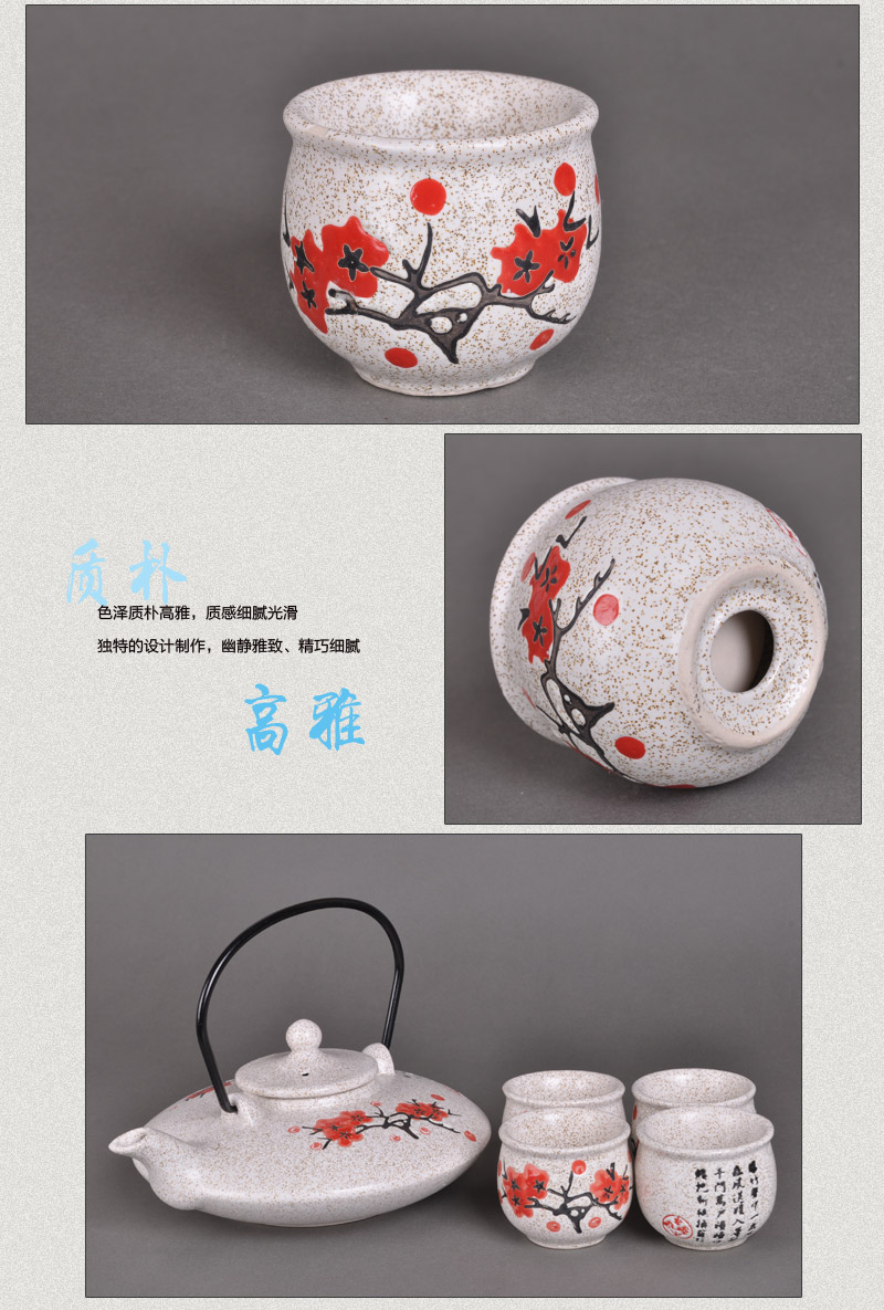 Japan style tea characteristics with number of thousand eyes pot sesame mangrove head box (a pot of four cups)3