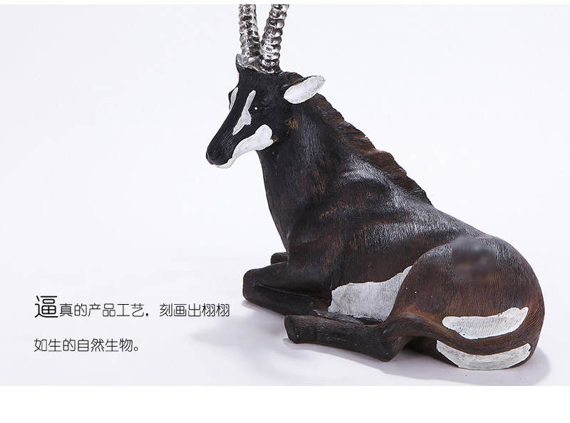 Modern animal shaped ornaments decoration decoration Home Furnishing classical simulation antelope resin CF1120925-G45 living room decoration4