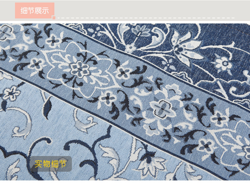 European style new high-end luxury light gray floral pattern Dornier rectangular Home Furnishing carpet carpet mats living villa model room carpet HXY-154