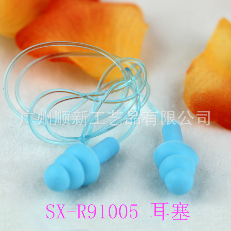 [2015] Guangzhou manufacturer low price wholesale pure silica gel belt line sports waterproof noise reduction earplug5