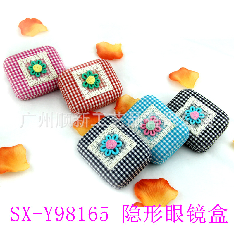 [2015 new product recommendation] factory direct selling lovely portable mirror contact lens box beauty pupil box1