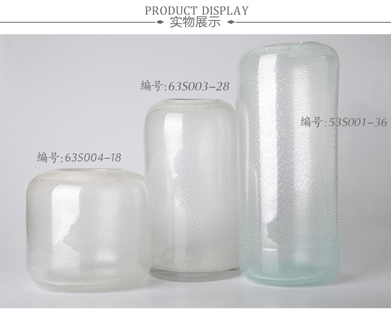 Transparent glass vase simple fashion European modern flower 63S004-18, 63S003-28, 63S003-36 Home Furnishing3