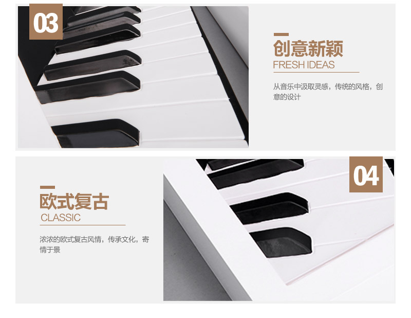 Modern Chinese style jewelry Home Furnishing resin handicraft ornaments ornaments happy 06053 piano piano notes7