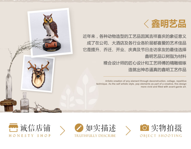 European high-grade animal shaped resin decoration writing books other Home Furnishing desk ornaments owl ornaments resin crafts (not invoice) FA28852