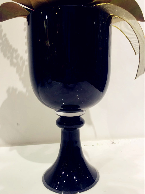 Lili advanced home interior simulation flower decoration advanced decorative glass bottle mixed color simulation flower high foot black wine cup2
