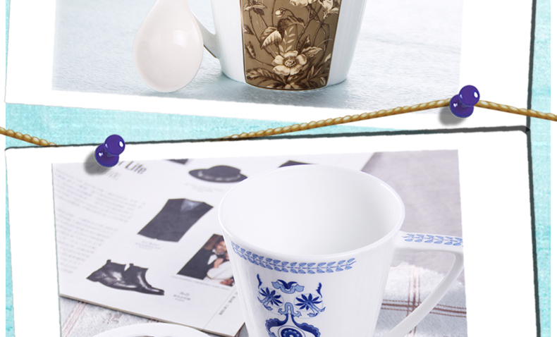 Proud ceramic bone China Mug ceramic cup coffee spoon cover with lovely simple creative gift box office23