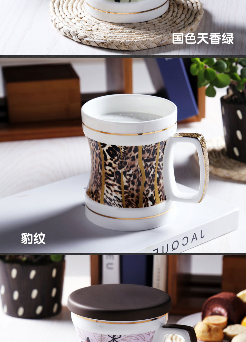 Proud cup with cover ceramic creative ceramic filter simple ceramic mug cup tea office large birthday gifts11