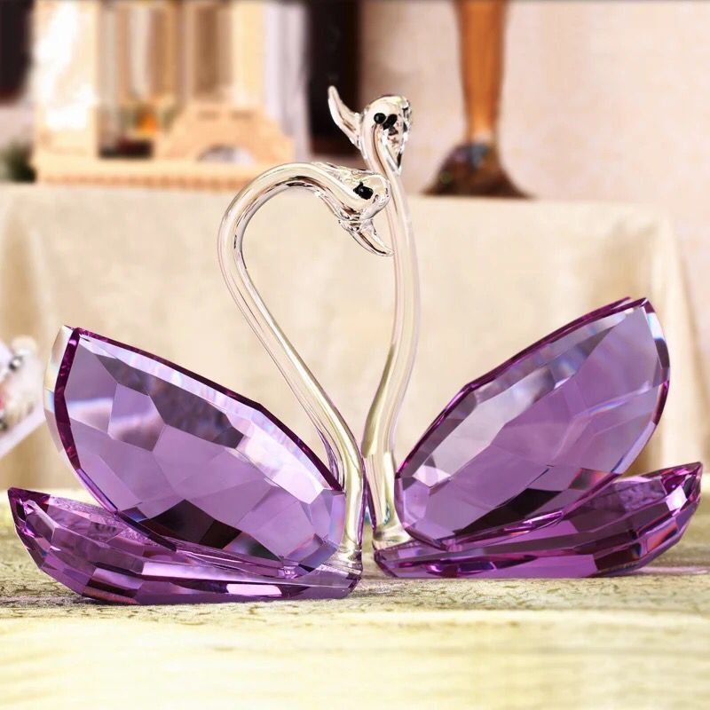 Dong Qi technology of high-grade crystal ornaments creative wedding gift gift Home Furnishing Swan jewelry2