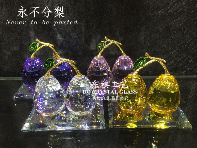 Dong Qi technology of high-grade crystal new never pear crystal crafts Home Furnishing ornaments wholesale car decoration4